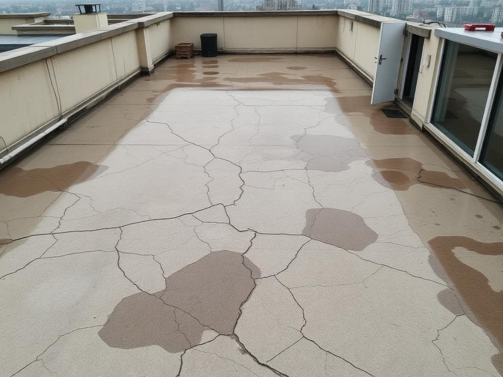 Terrace Waterproofing — before waterproofing treatment